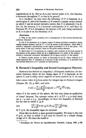6. Harnack's Inequality and second convergence theorem.