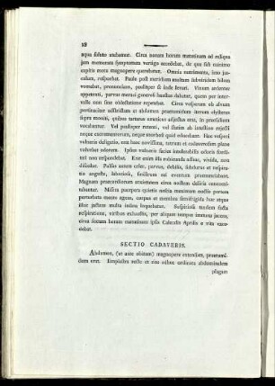 Sectio Cadaveris.