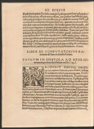 Liber III. Confutatorius Rationum ab haereticis inductarum.