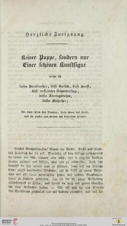 Herzliche Zueignung