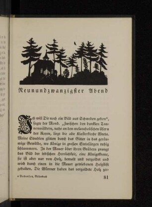 Neunundzwanzigster Abend
