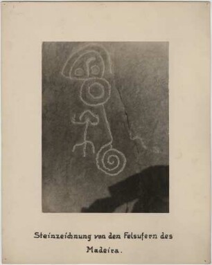Steinzeichnung von den Felsufern des Madeira