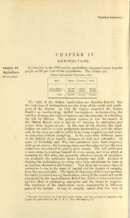 Chapter IV. Agriculture