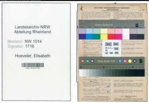 Entnazifizierung Elisabeth Hoeveler , geb. 20.01.1907 ()