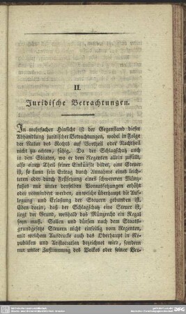 II. Juridische Betrachtungen