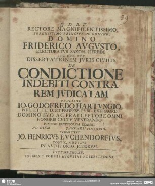 ... Dissertationem Iuris Civilis De Condictione Indebiti Contra Rem Iudicatam