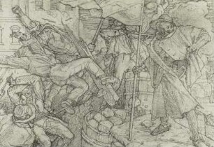 Auch ein Totentanz, Blatt V (Tod auf der Barrikade)