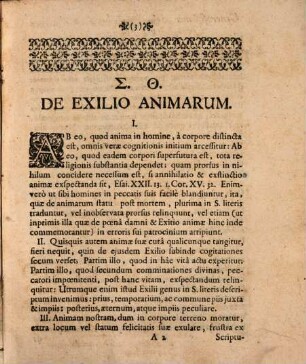 Disputatio theologica de exilio animarum