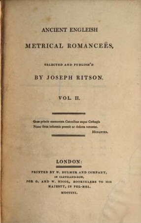 Ancient Engleish metrical romanceës. 2