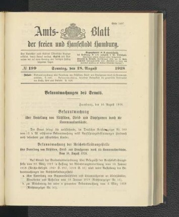 No. 199, 18. August 1918