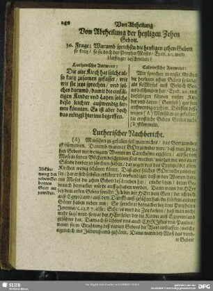 Von Abtheilung der heyligen Zehen Gebott