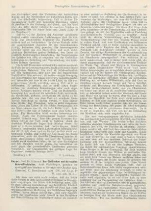 535-537 [Rezension] Hoppe, Edmund, Das Christentum und die exakten Naturwissenschaften