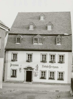 Oberwiesenthal. Pension Rotgiesserhaus, Böhmische Straße 8 : Oberwiesenthal (Kreis Annaberg). Pension Rotgiesserhaus, Böhmische Straße 8. Straßenfront