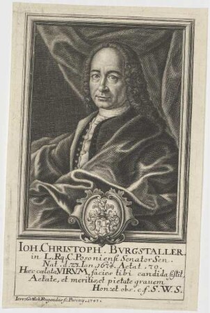 Bildnis des Ioh. Christoph Bvrgstaller