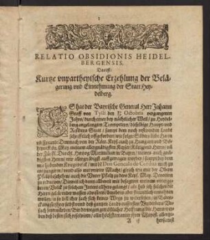 3-32, Relatio historica posthuma obsidionis Heidelbergensis