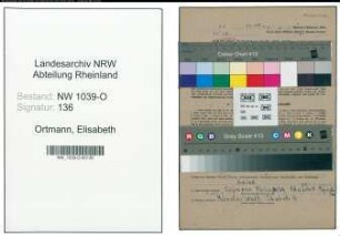 Entnazifizierung Elisabeth Ortmann , geb. 15.10.1904 ()