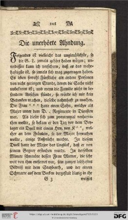 Die unerhörte Ahndung