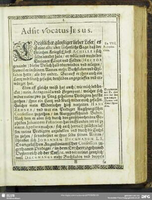 Adsit vocatus Jesus