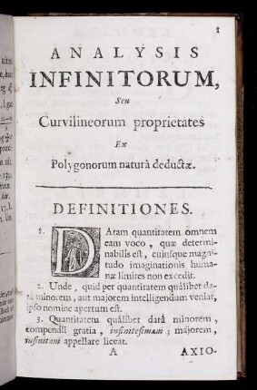 Definitiones. Axiomata. Lemmata.