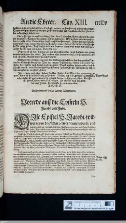 Vorrede auff die Episteln S. Jacobi und Jude