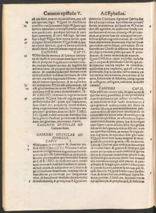 Canones Epistolae Ad Ephesios.