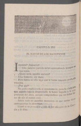 Capítulo VIII - El mayor de los sacrificios