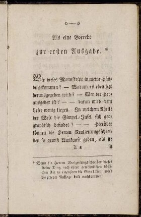 Als eine Vorrede zur ersten Ausgabe.