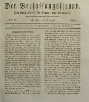 № 15. Cassel, den 8. Juni. 1831.