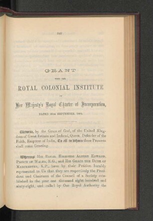 1. Royal Charter.