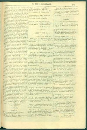 Correspondencia de "El Perú Ilustrado."