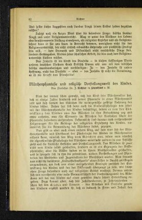 Märchenphantasie und religiöse Vorstellungswelt des Kindes
