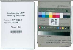 Entnazifizierung Karl Ficher , geb. 20.02.1907 (Schlosser)