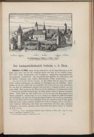 Der Amtsgerichtsbezirk Ostheim v. d. Rhön.