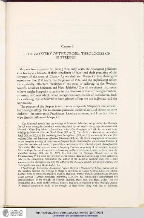 Chapter 2 The »Mystery of the Cross«: Theologies of Suffering