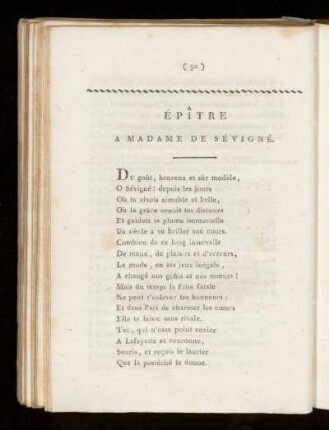 Épître a madame de sévigné.