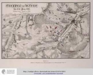 Treffen bei Wavre den 18/19ten Juny 1815.Gez.von Bock. Gestochen von H[einrich] Brose. Gedruckt von Prêtre. [Berlin,1825]