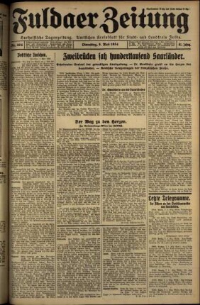 Ausgabe vom Dienstag, den 08. Mai 1934.