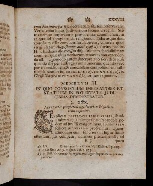 xxxvii-lxiii, Membrum III.