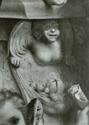 Thronende Madonna mit dem heiligen Matthäus