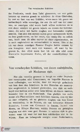 Van verscheyden Schilders, van desen outttijdtsche, oft Modernen tijdt
