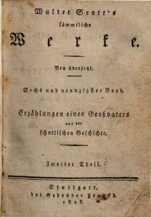 Erzählungen eines Großvaters aus der schottischen Geschichte : aus d. Engl. übers., 2