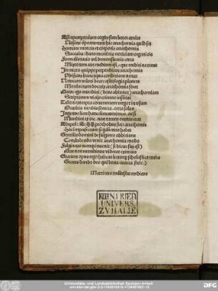 Est opere precium cognoscere lector amice