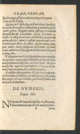 De Numeris. Caput III.