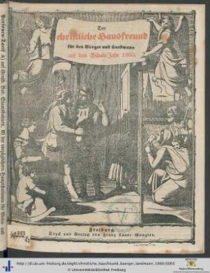 Der Christliche Hausfreund für den Bürger und Landmann: ... auf das Schalt-Jahr 1860