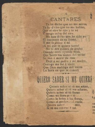 Quiero saber si me quiere