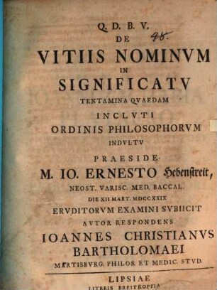 De vitiis nominum in significatu tentamina quaedam