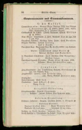 Gouvernements und Commandanturen.