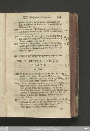 VIII. Scriptores Oeconomici.