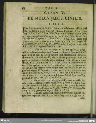 Caput V. De Modi Iuris Civilis