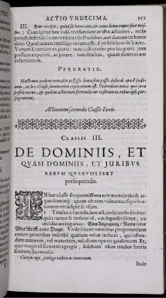 Classis III. De Dominis, Et Quasi Dominis, Et Iuribus Rerum Quarumlibet persequendis